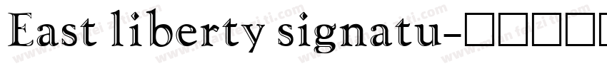 East liberty signatu字体转换